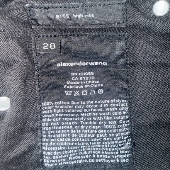 Alexander Wang High-Rise Black Denim - Picture 2 of 4